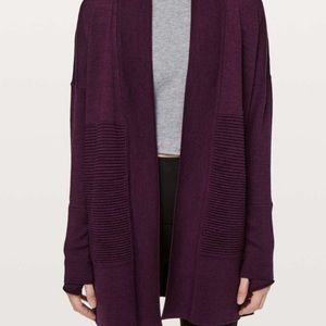 Lululemon sit in lotus wrap heathered plum size 4